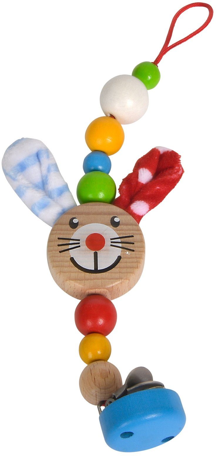 Schnullerbefestigung Baby Babywelt Schnullerkette mit Clip Motiv Hase 100017000