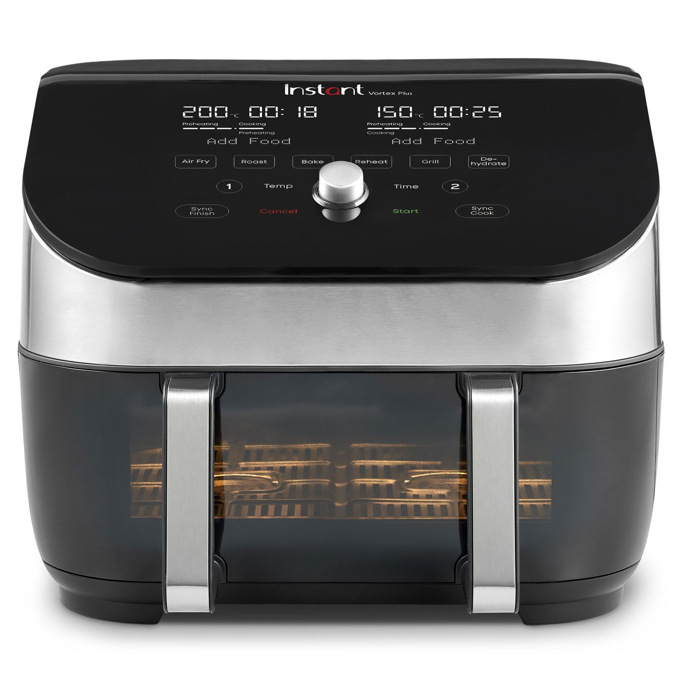 Heißluftfritteuse Vortex Plus VersaZone Airfryer 8in1 XXL Korb zum Rösten Grillen Dörren
