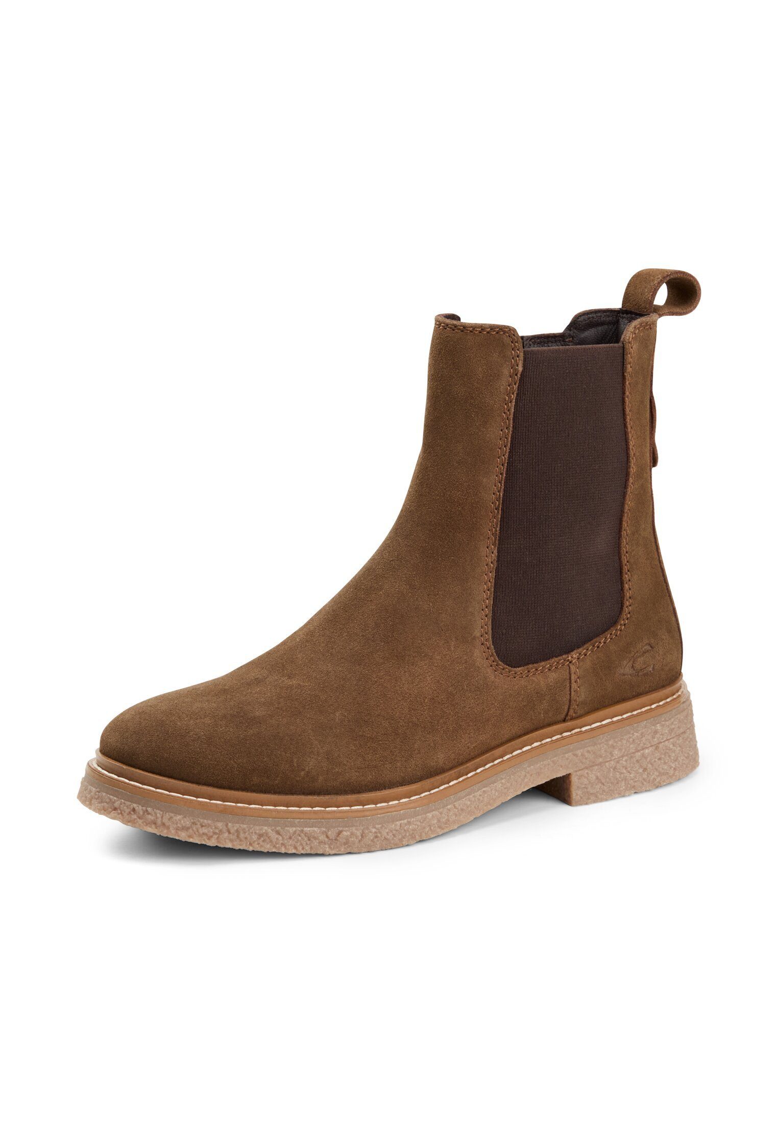 camel active Chelsea Boot aus Veloursleder Stiefelette