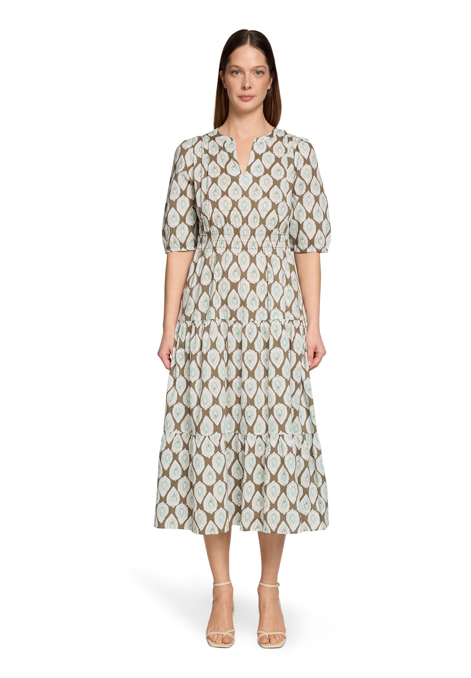 Cartoon Druckkleid Damen tailliert