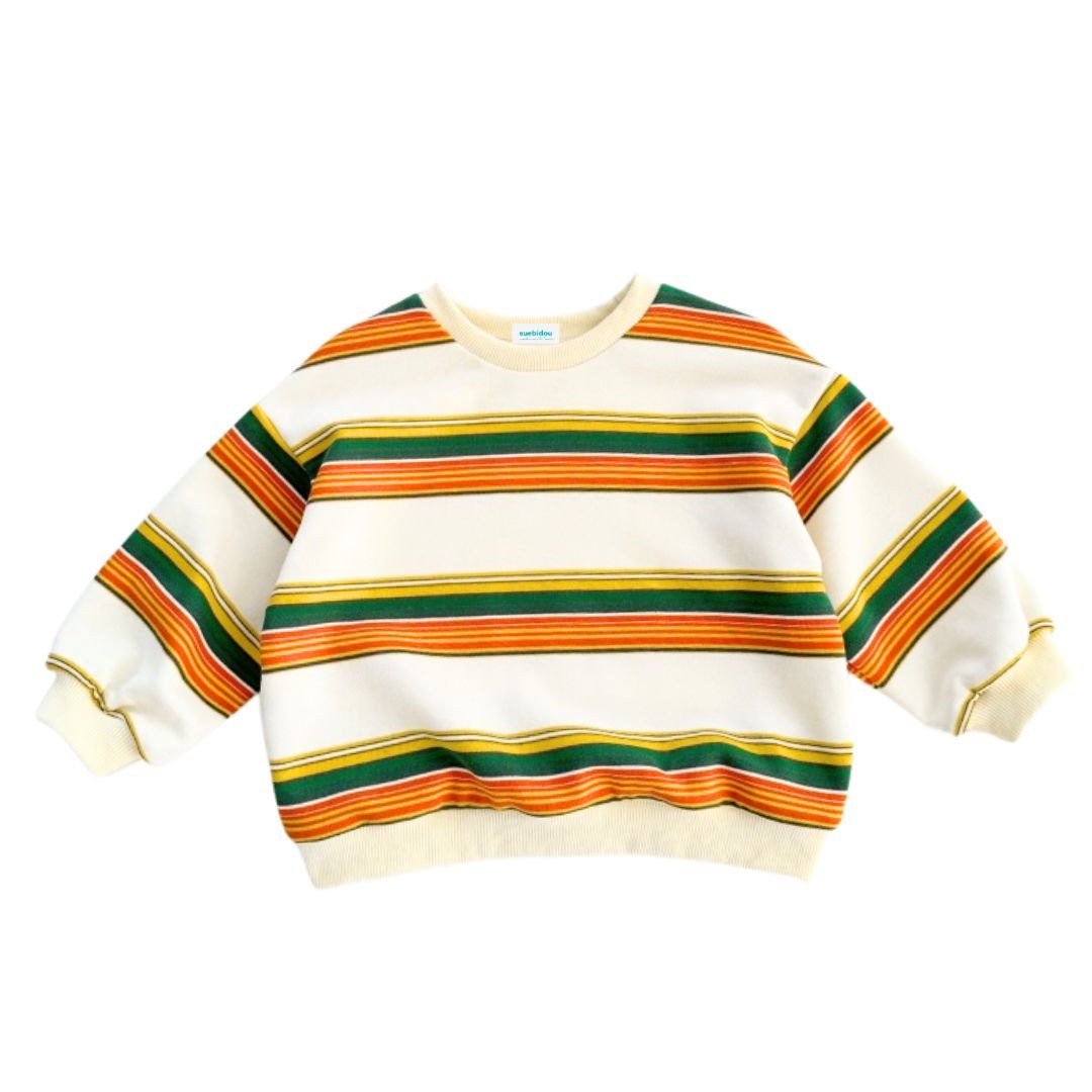 Sweatshirt Modischer Pullover für Kinder mit Streifenlook