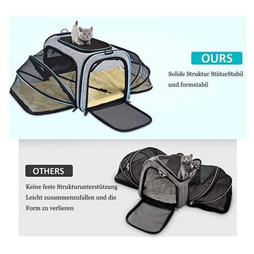 GelldG Tiertransporttasche Transporttasche für Katze und Hund, Faltbarer Katzentransportbox