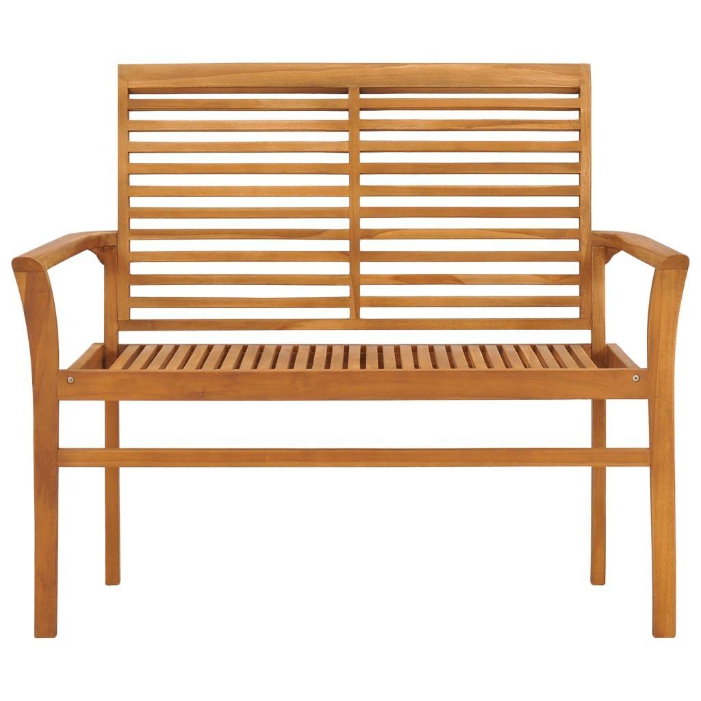 vidaXL Gartenbank Gartenbank mit Hellgrüner Auflage 112 cm Massivholz (1-St)