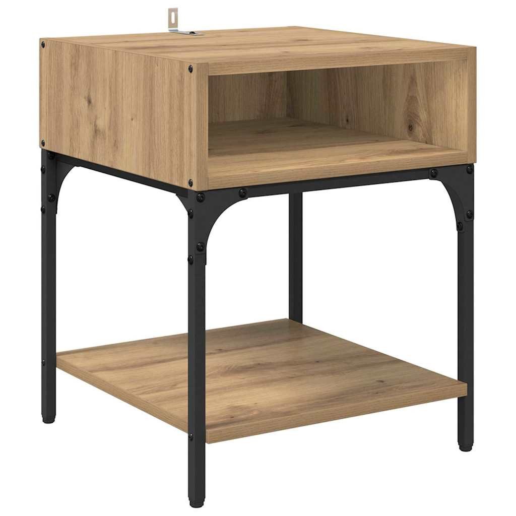 vidaXL Nachttisch Nachttisch Artisan-Eiche 40 x 40 x 50 cm Holzwerkstoff (1-St)