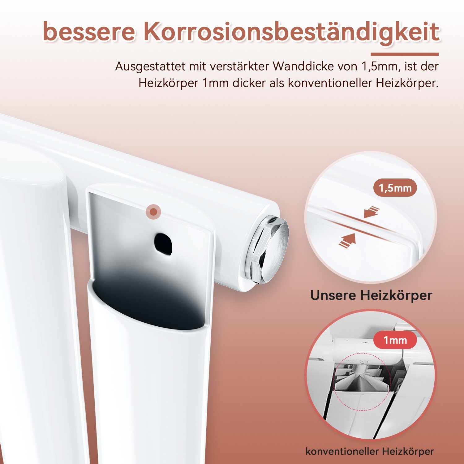 SONNI Badheizkörper Heizkörper Design Röhren Heizung günstig online kaufen
