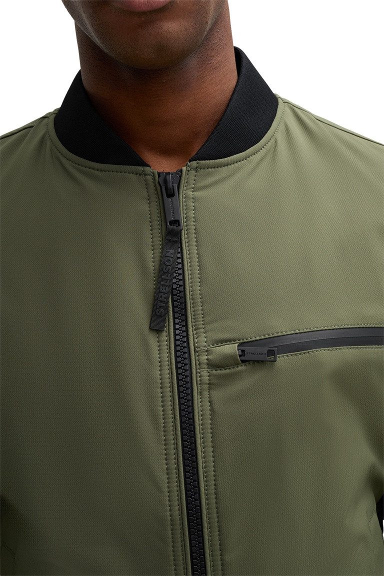 Strellson Windbreaker Blouson-Übergangsjacke Clearwater Flex (wind- und wasserfest) grün