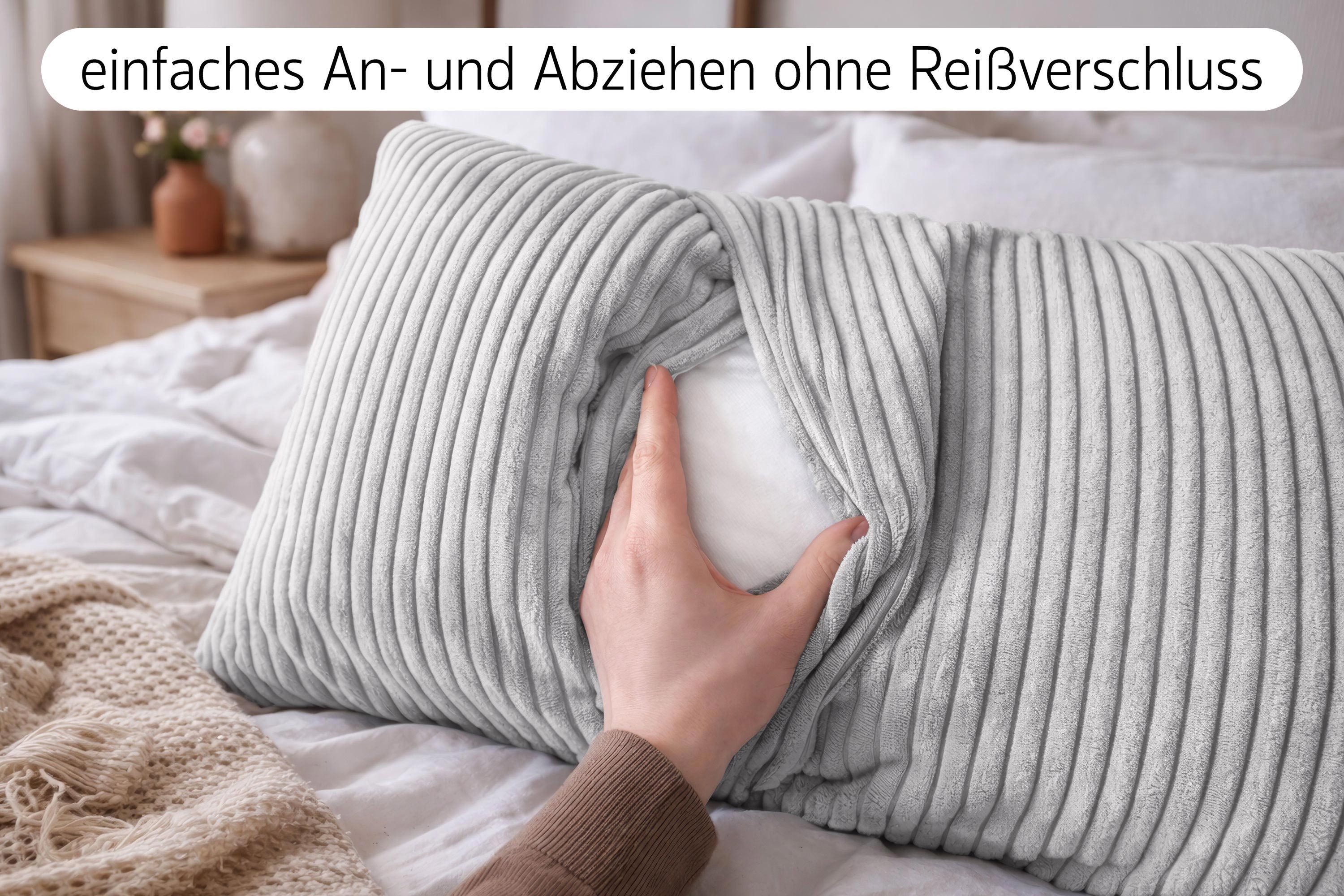 Amilian Dekokissen 40x80 cm mit Füllung - Sofakissen; Zierkissen - Couchkissen, 1 Stück - weich, formstabil, pflegeleicht und waschbar