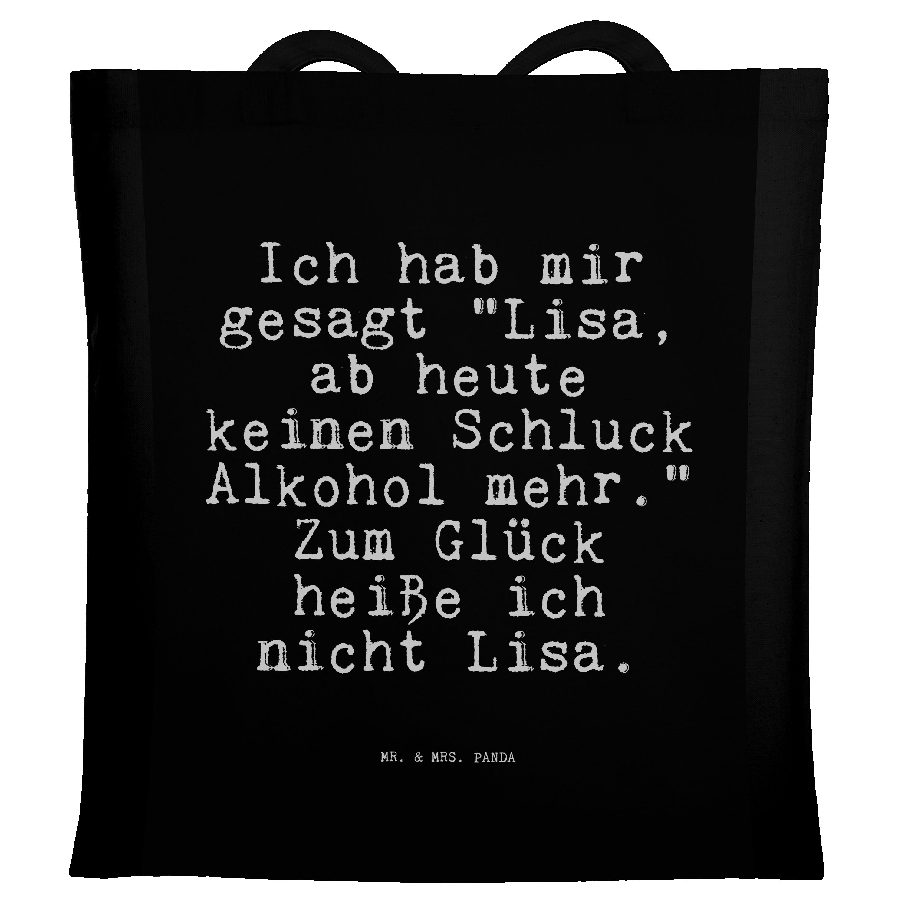 Mr. & Mrs. Panda Tragetasche Ich hab mir gesagt... - Schwarz - Geschenk, Zitate, Weisheiten, Freun (1-tlg)