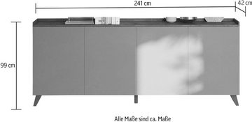 INOSIGN Sideboard Tray, Breite 241, Kommode mit 4 Türen, "Tablet", Push-to-open Funktion