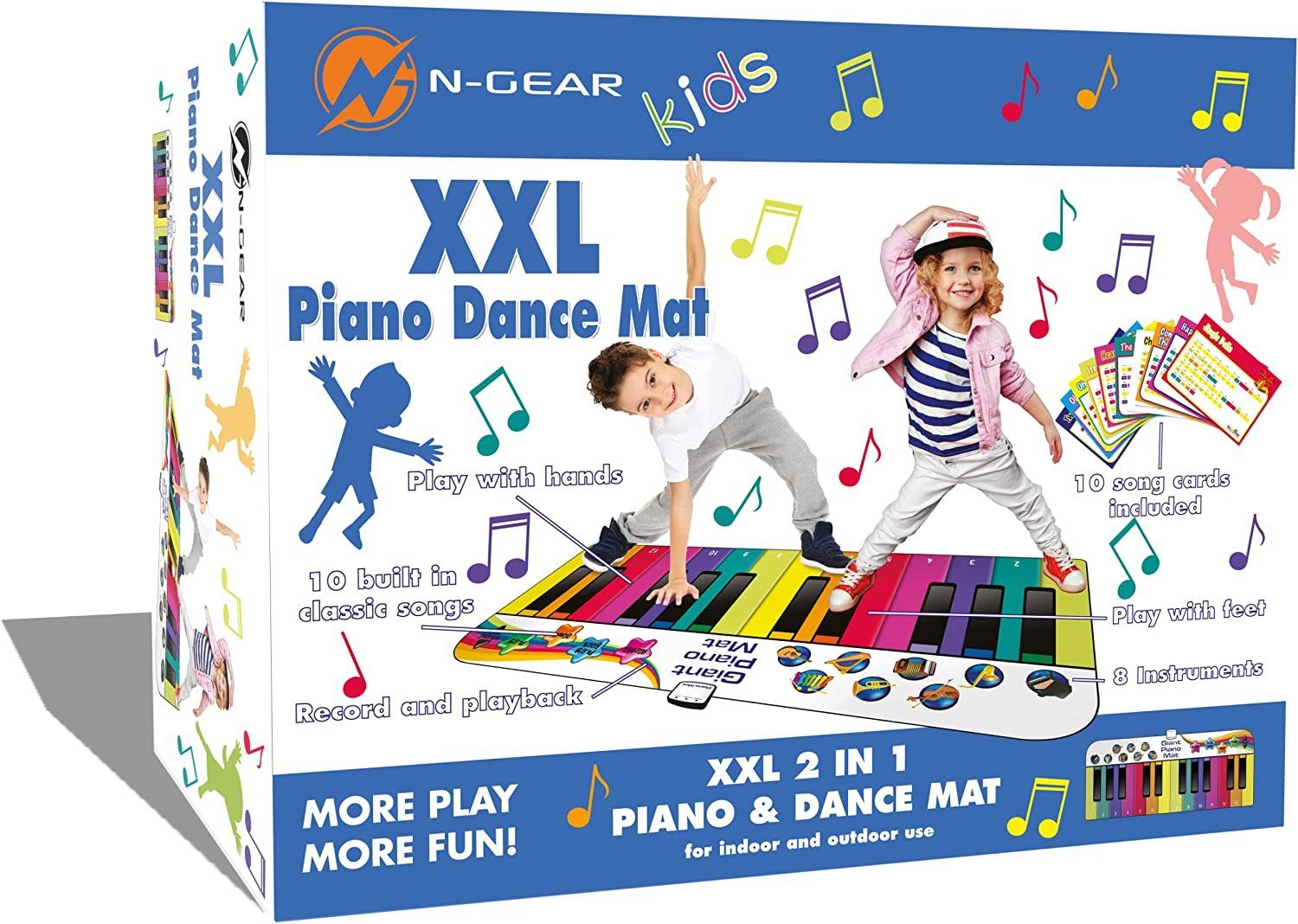 N-GEAR Spielzeug-Musikinstrument Riesen Klaviermatte XXL Tanzmatte günstig online kaufen