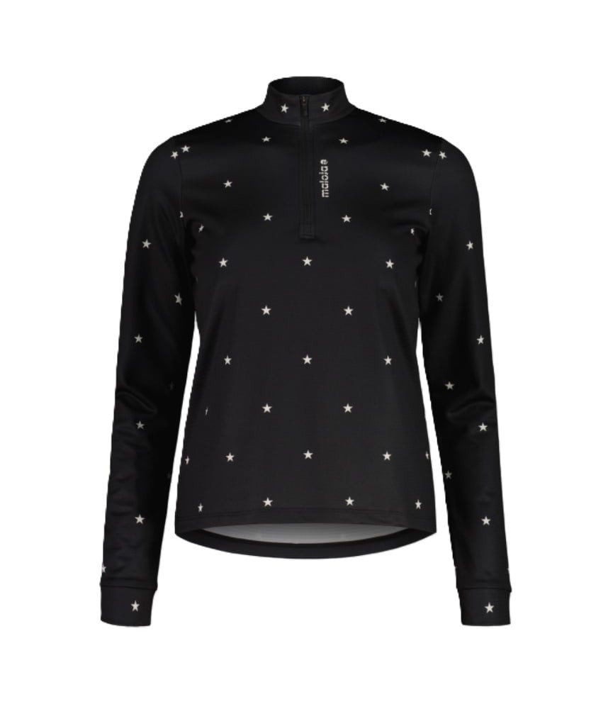 Maloja Langarmshirt SawangM Adventure Midlayer Shirt (warm, 4-Wege-Stretch) schwarz Damen