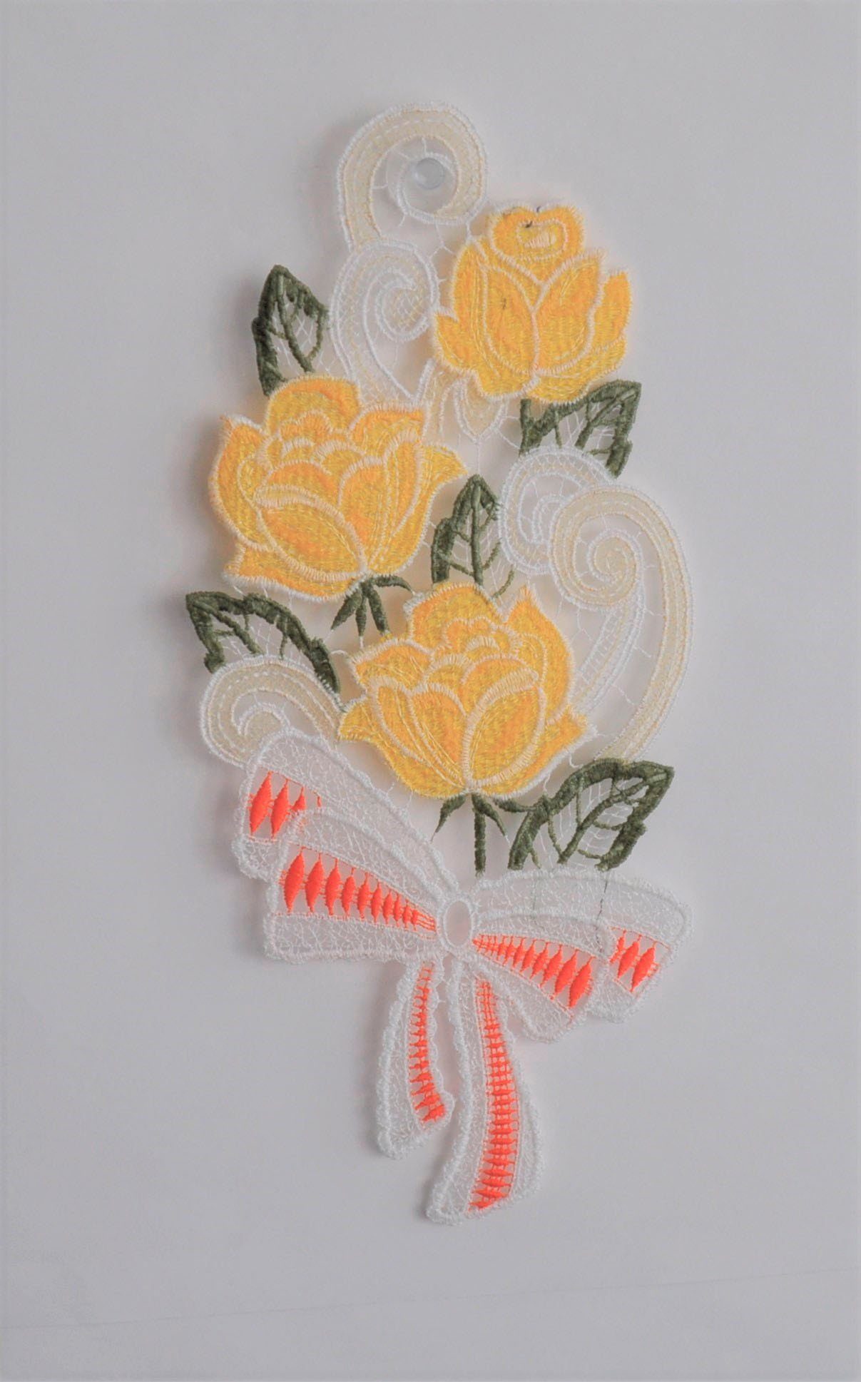 Stickereien Plauen Fensterbild Rosen