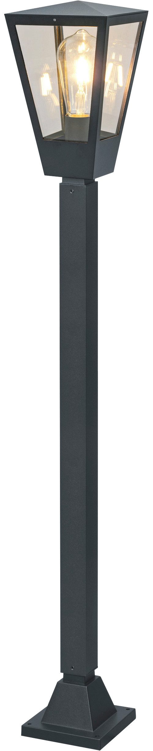 Brilliant Pollerleuchte Westcliff, ohne Leuchtmittel, Außen Wegeleuchte, E27, Aluminium Glas, anthrazit