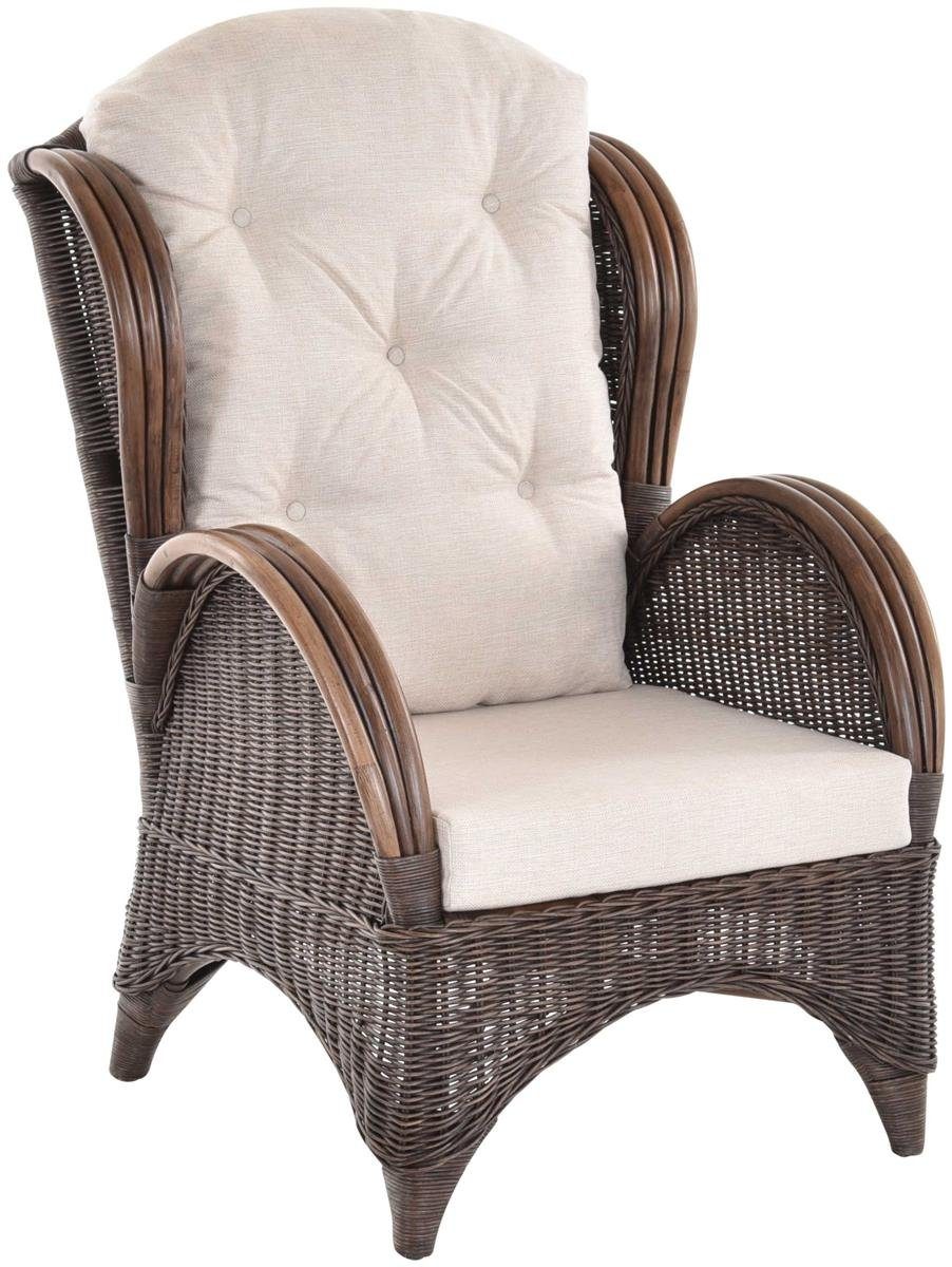 Krines Home Relaxsessel Ohrensessel Hochlehnsessel Rattan/Fernsehsessel günstig online kaufen