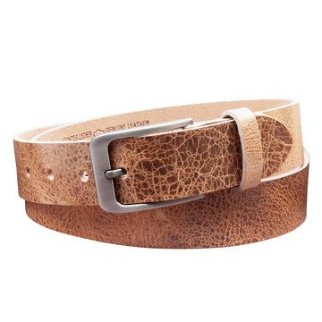 COLOGNEBELT Ledergürtel OM411-RL-Hellbraun MADE IN GERMANY, Hellbraun Kürzbar, 100 % Echtleder, Aus einem Stück, Unisex