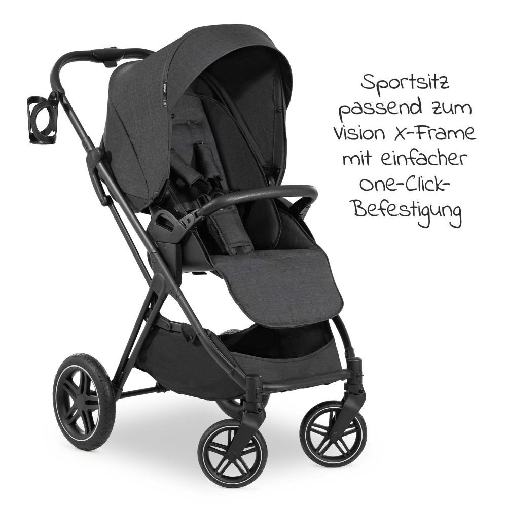 Hauck Kinderwagenaufsatz Hauck Black X - Vision Melange Sitzeinheit