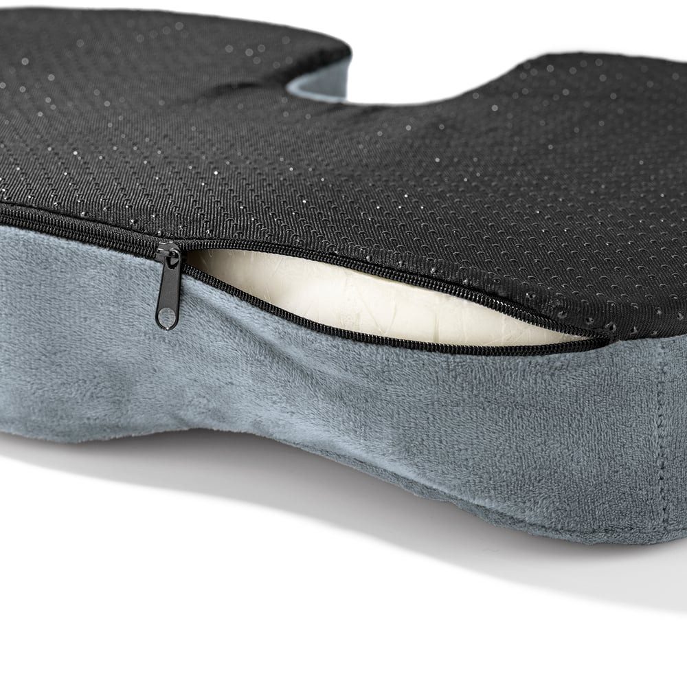 VITALmaxx Sitzkissen ergonomisches Gelkissen inkl. Fleecebezug, Sitzkomfort Kühl-Effekt Komfort Sitzen Büro soft ideal für unterwegs – Bild 4 von 5