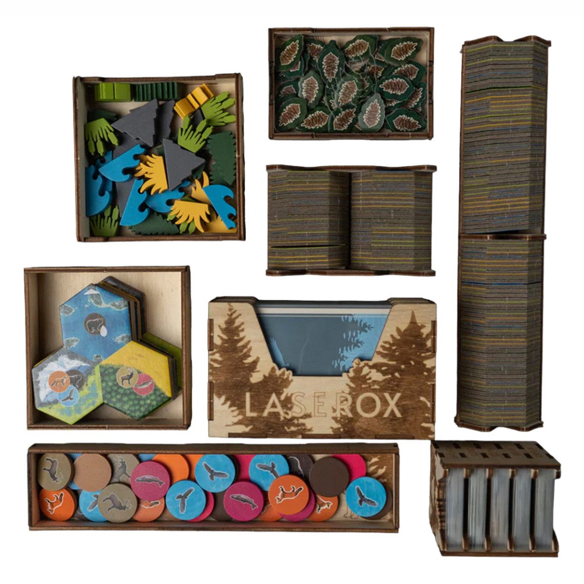 Laserox Spiel Insert für Cascadia und Landmarks Erweiterung - Organizer