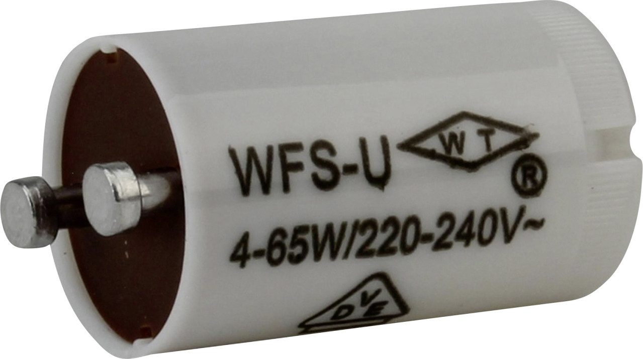 UNITEC Lampenschirm Starter für Leuchtstofflampen 4 - 65 W, 2er Pack
