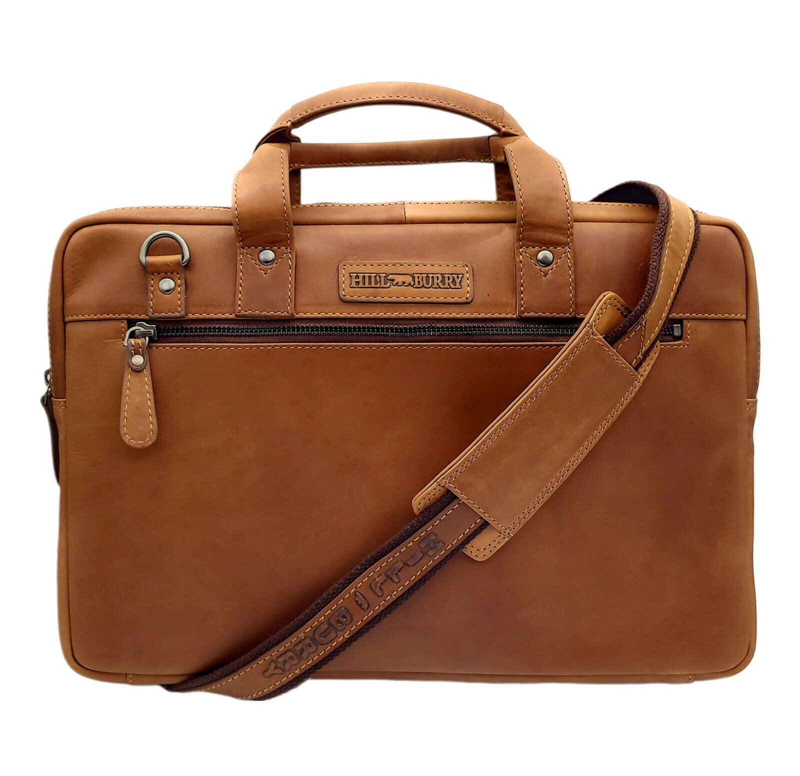 Businesstasche schlanke echt Leder Laptoptasche, Aktentasche mit Schultergurt