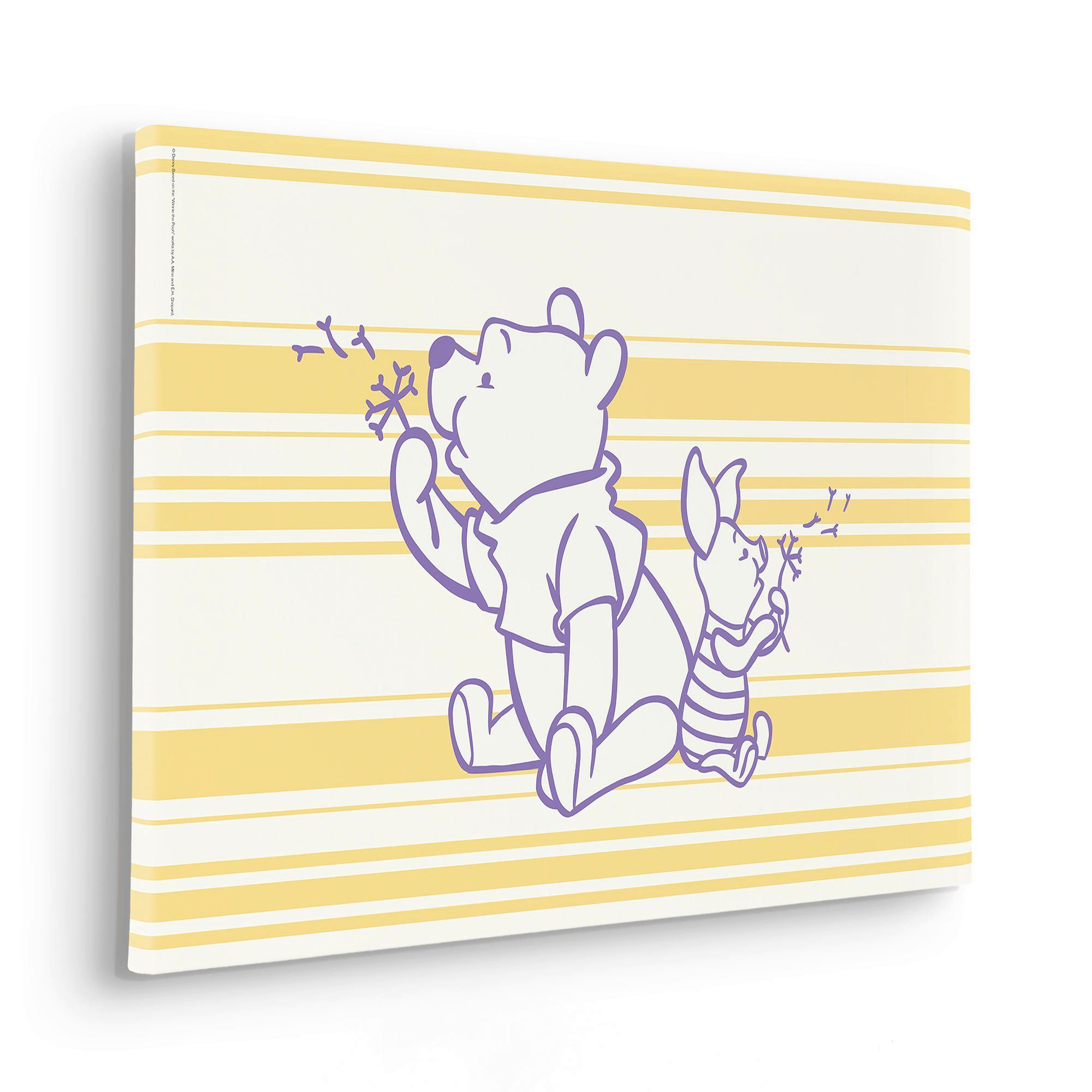 Komar Leinwandbild Winnie the Pooh Dandelions, (1 St), 40x60 cm (Breite x Höhe), Keilrahmenbild