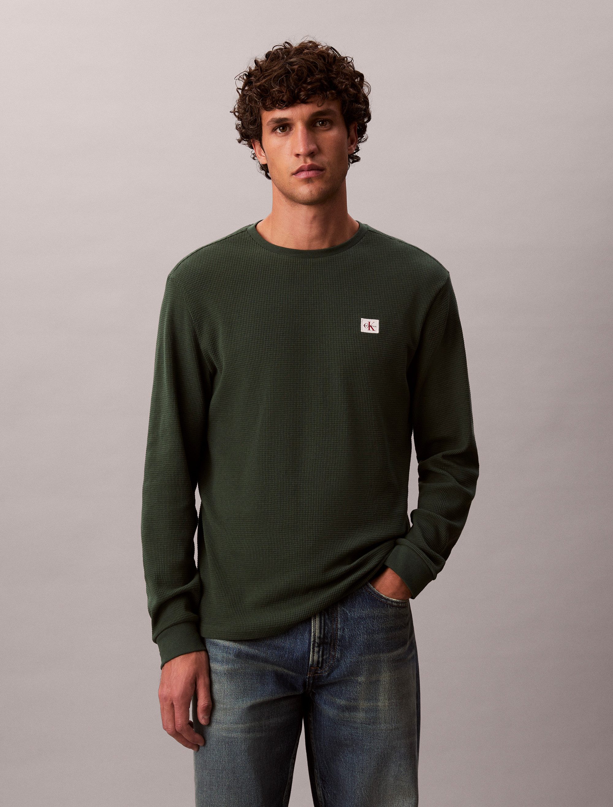 Calvin Klein Jeans Langarmshirt LS WAFFLE günstig online kaufen