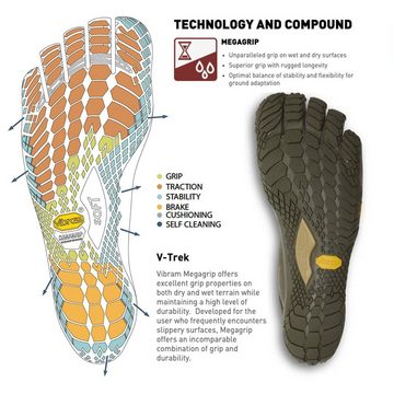 VIBRAM FiveFingers V-Trek Military/Darkgrey Barfußschuh