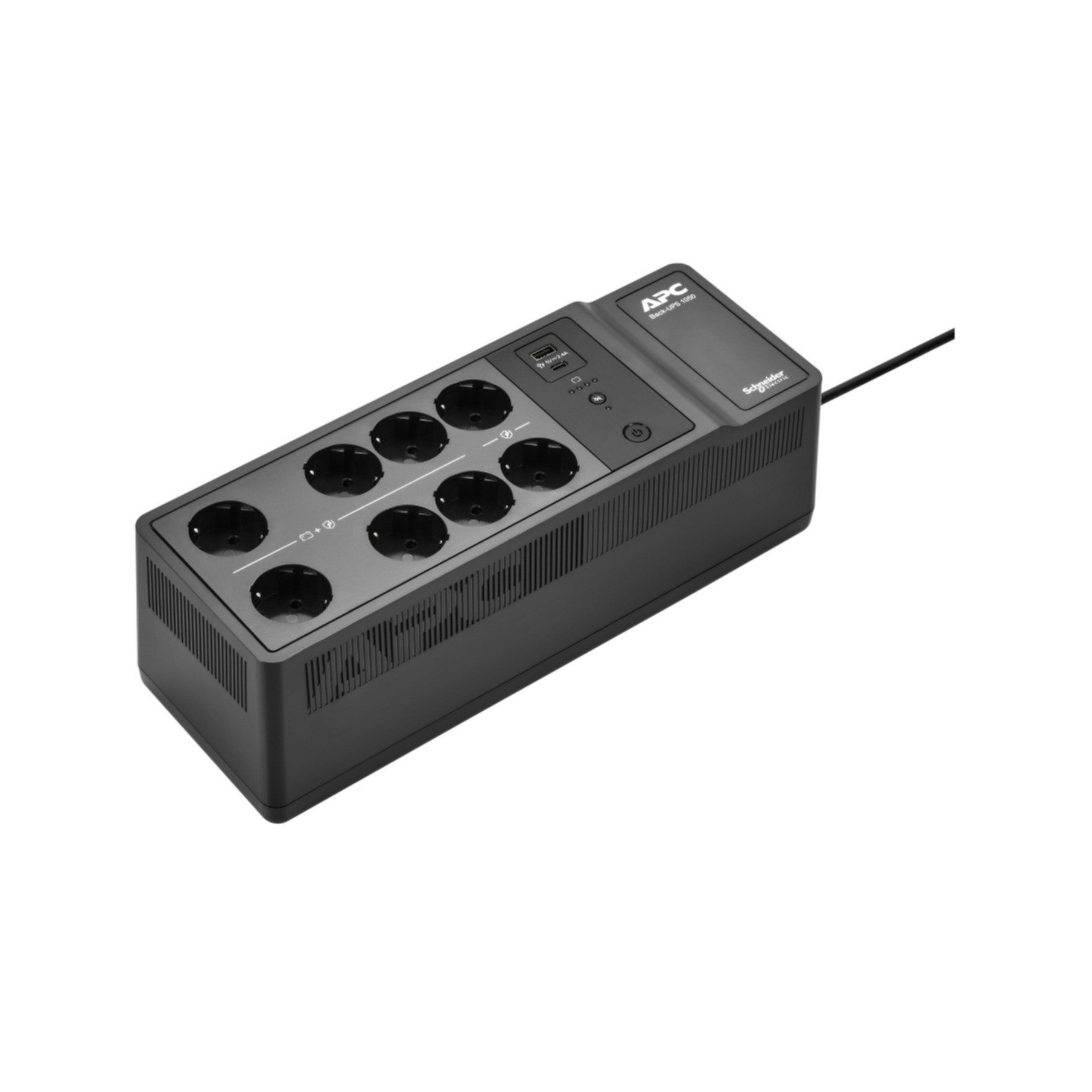 APC USV-Anlage APC Back-UPS BE1050G2-GR - USV 8x Schuko, 1050VA, 2 USB-Ladegeräte, 1