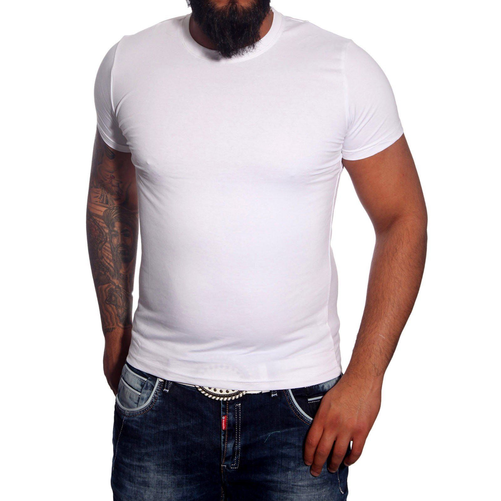 Baxboy T-Shirt Baxboy tiefer V-Ausschnitt Uni günstig online kaufen