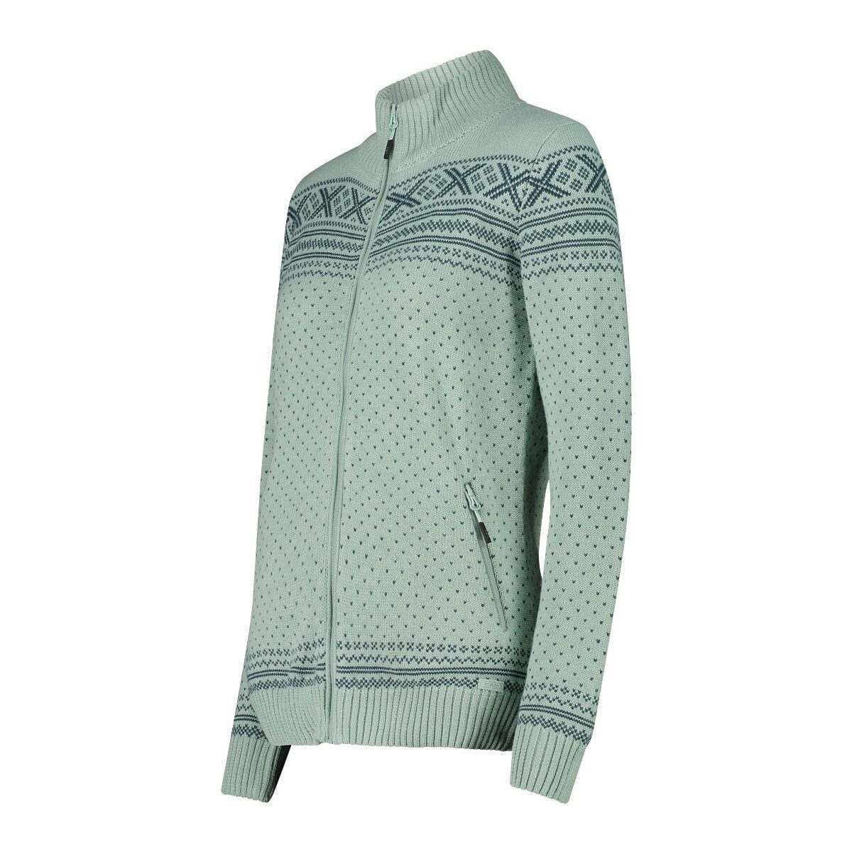 CMP Outdoorjacke Woman Fleece Jacket Knitted Stilvolle Damenjacke aus Wooltech und Acryl für Wärme, Komfort und