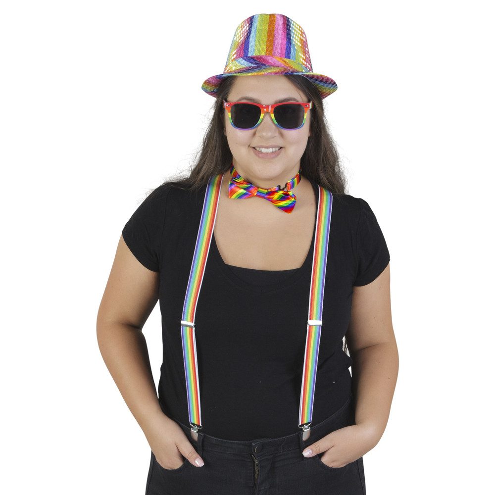 MICA Kostüm Faschingsset - Regenbogen - 4-teilig