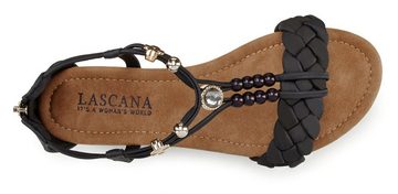 LASCANA Sandale Sandalette, Sommerschuh mit raffiniertem Riemchen VEGAN
