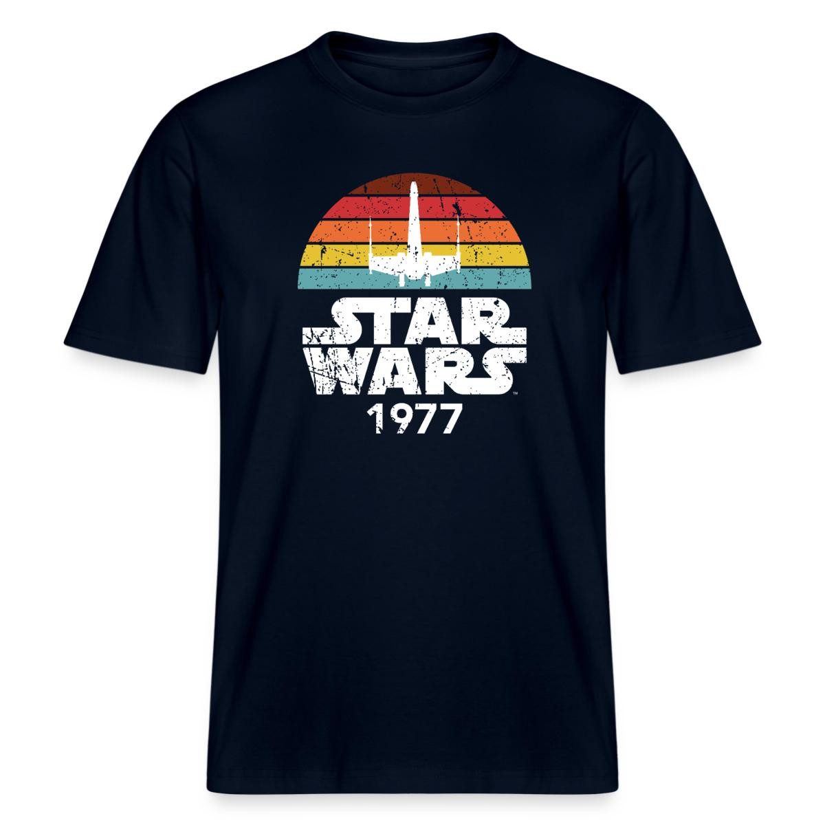 Spreadshirt T-Shirt Star Wars Schriftzug 1977 Retro Relaxed Fit Unisex T-Shirt (1-tlg)