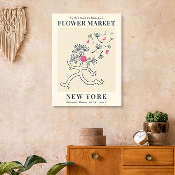 Posterlounge Acrylglasbild TAlex, Flower Market New York I, Wohnzimmer Modern Illustration