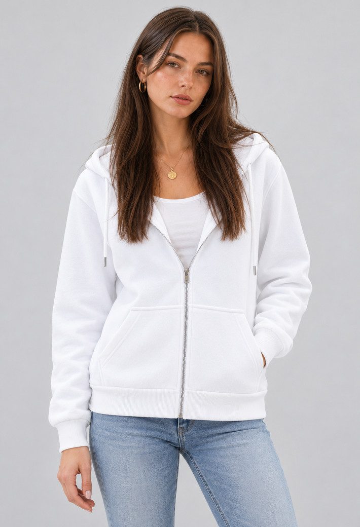 S&S Kapuzensweatjacke Damen Kapuzenpullover mit Reißverschluss Hoodie Mädchen (Packung, 1-tlg., Damen) Sweatjacke mit Reißverschluss Kapuze …