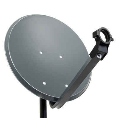 PremiumX PXS45 Satellitenschüssel 45cm Stahl Anthrazit Sat Antenne SAT-Antenne