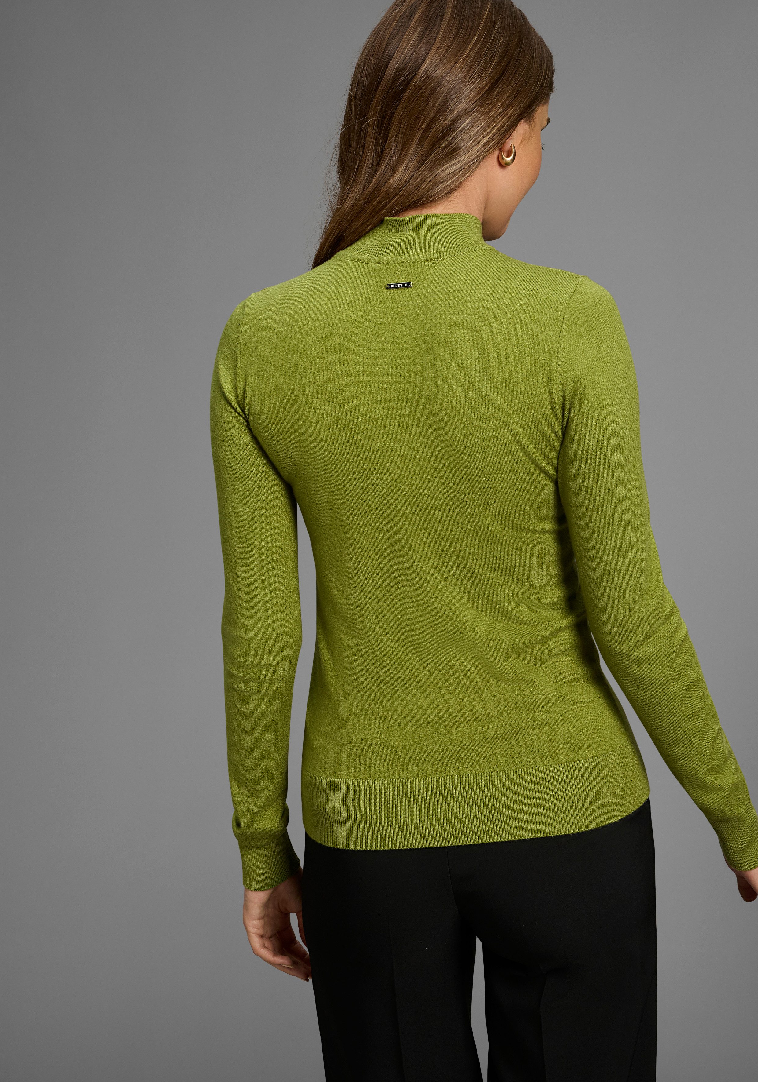 HECHTER PARIS Stehkragenpullover mit Schulterknöpfen günstig online kaufen