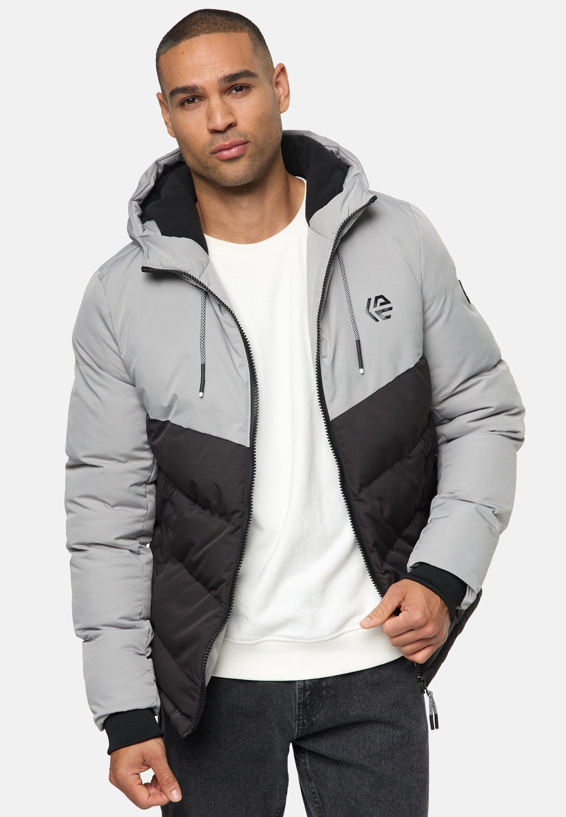 Indicode Winterjacke INAgiotis Lt Grey