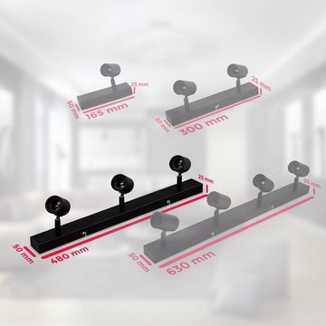 B.K.Licht Deckenspots BK_DS1338 Deckenleuchte, Schwenkbar, E27-Fasssung, Schwarz, ohne Leuchtmittel, 3-Flammig, ohne Leuchtmittel (max. 60W)