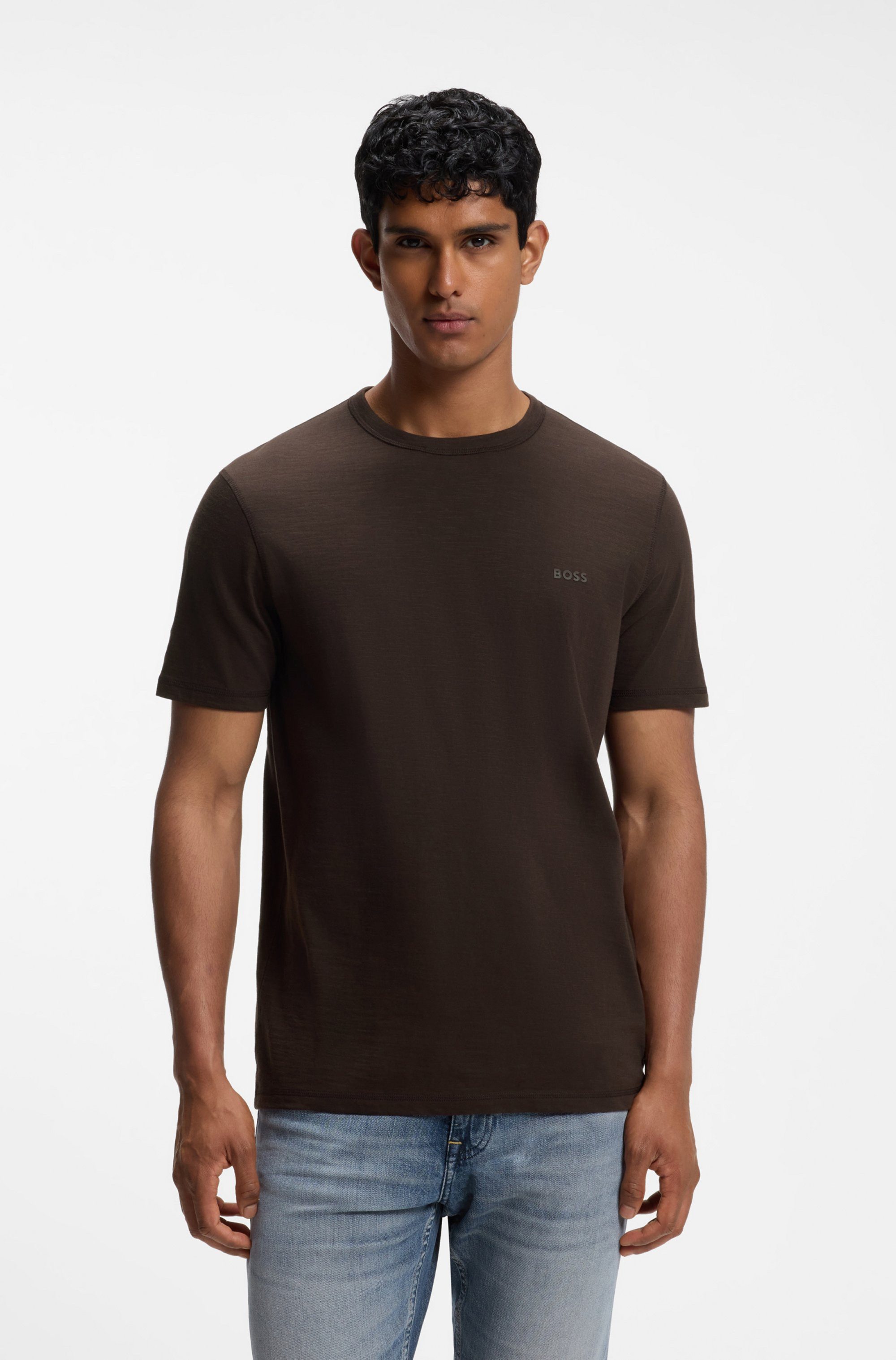 BOSS ORANGE T-Shirt Tegood Regular Fit 100% Baumwolle Logo on Chest Rundhals