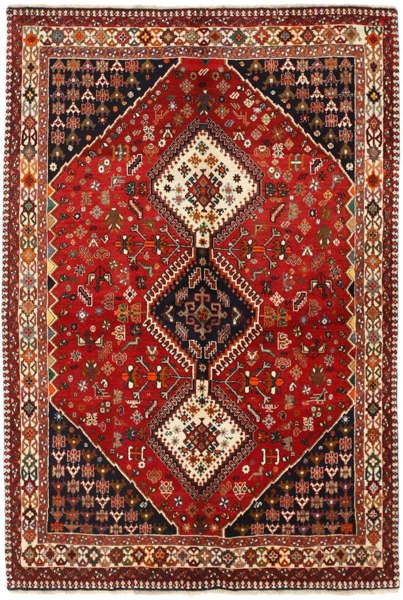 Orientteppich Ghashghai 150x230 Handgeknüpfter Orientteppich / Perserteppich, Nain Trading, rechteckig, Höhe: 12 mm