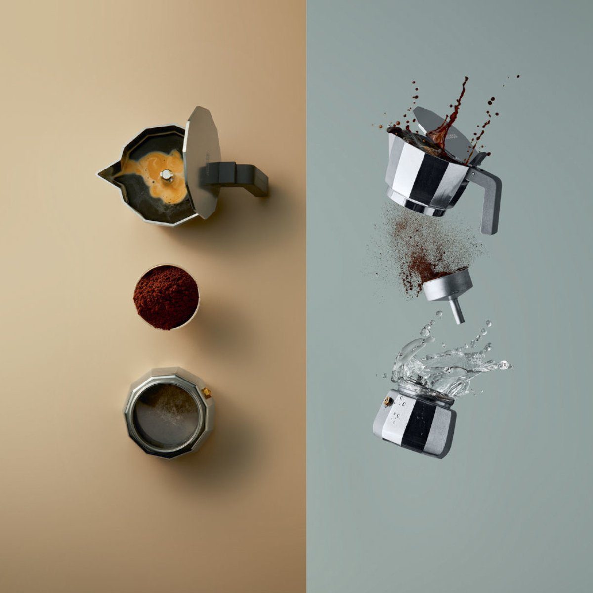 Alessi Espressokocher, 0.15l Kaffeekanne, Nicht für Induktion geeignet
