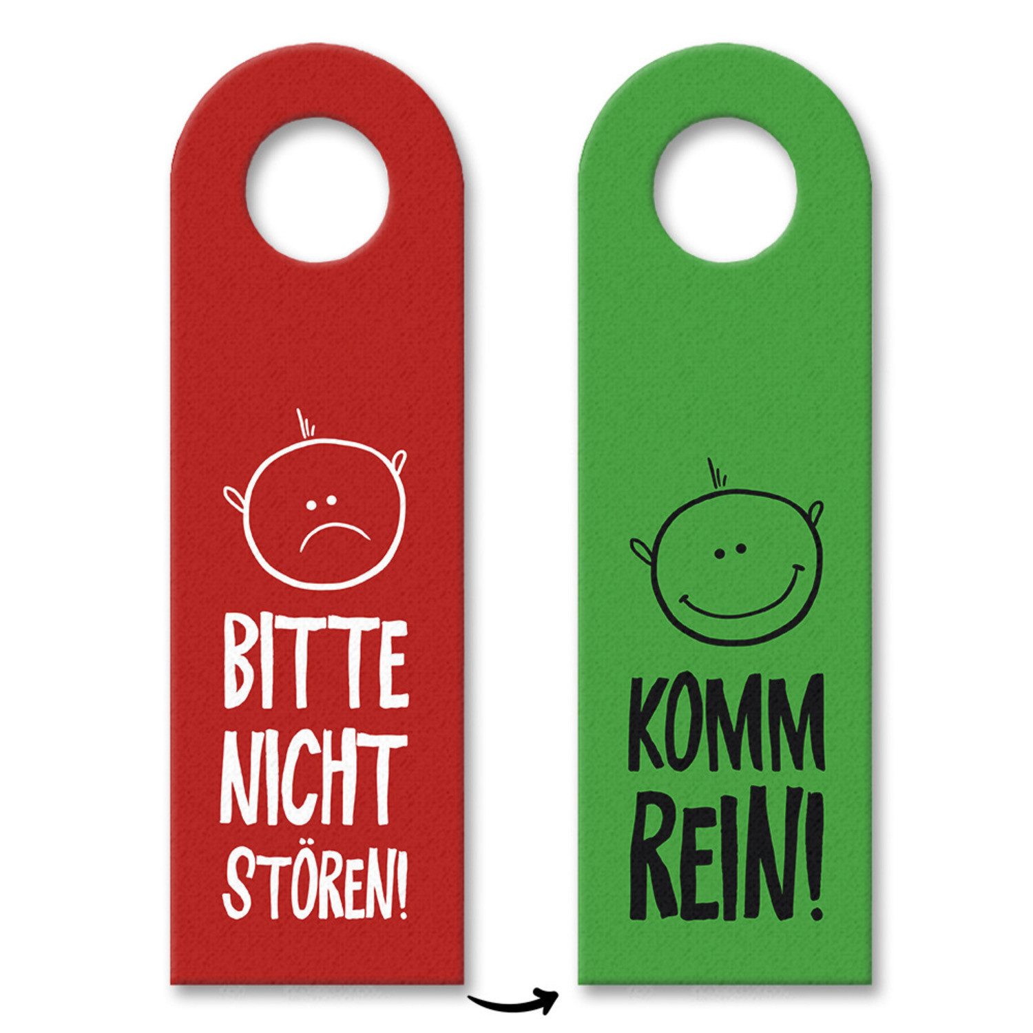 speecheese Dekohänger 3x Bitte nicht stören - Komm rein Türhänger Türanhänger Türschild