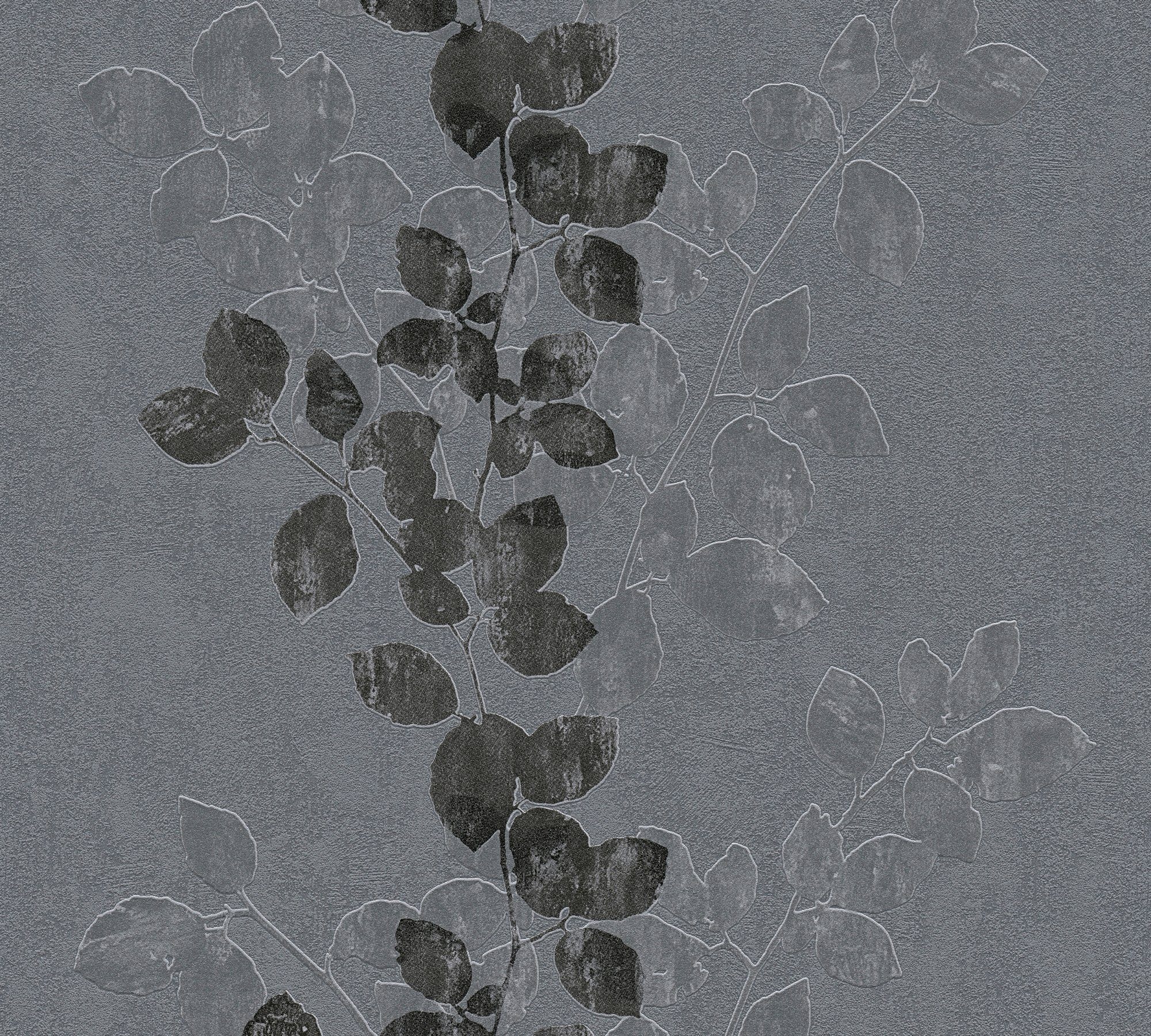 A.S. Création Vliestapete Premium Wall, strukturiert, floral, Modern Tapete Floral grau/schwarz | Vliestapeten