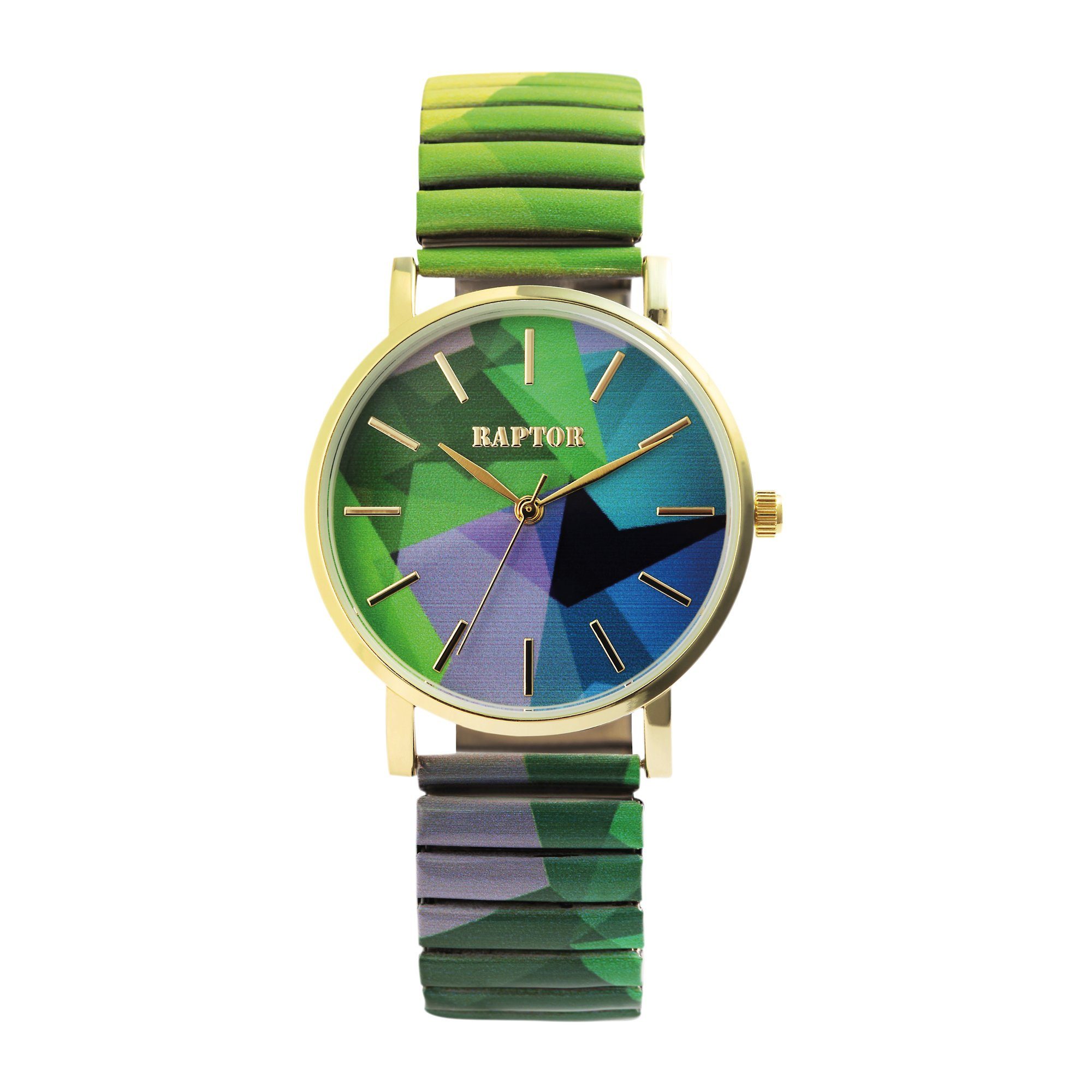 Raptor Quarzuhr Colorful Edition mit Edelstahlzugarmband, 3 ATM, Mineralgla günstig online kaufen