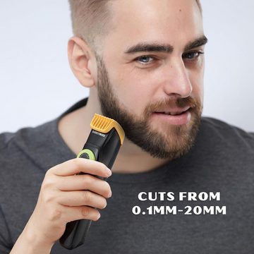 BARBERBOSS Haarschneider, Elektrischer Bartschneider und Rasierer zum Trimmen Stylen Rasieren, ultimative 5-in-1 präzise Klingentechnologie,Einstellungen,LED-Anzeige
