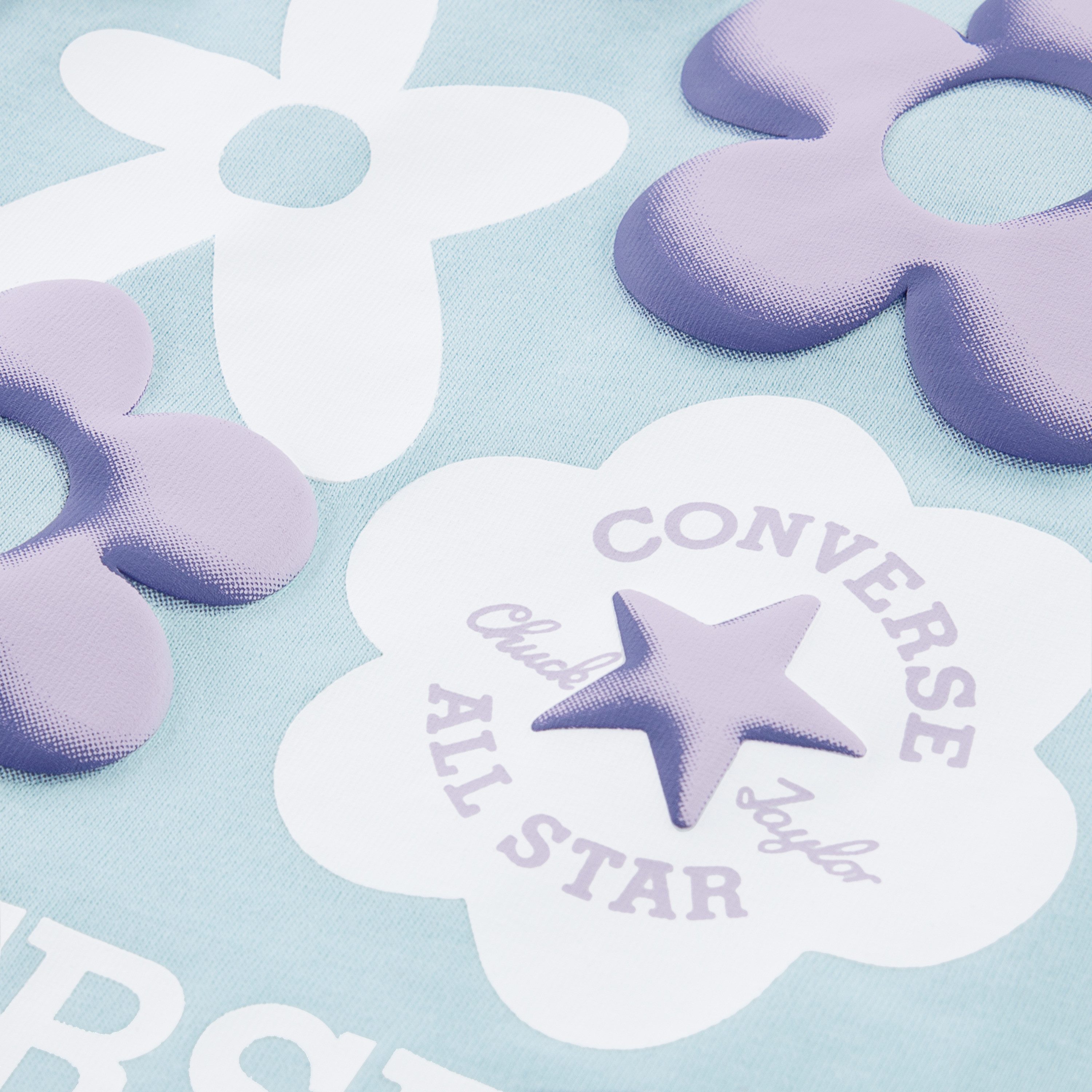 Converse T-Shirt CNVG BUBBLY FLORAL TEE für Kinder geeignet, T-Shirt-Form, aus Baumwolle und Polyester