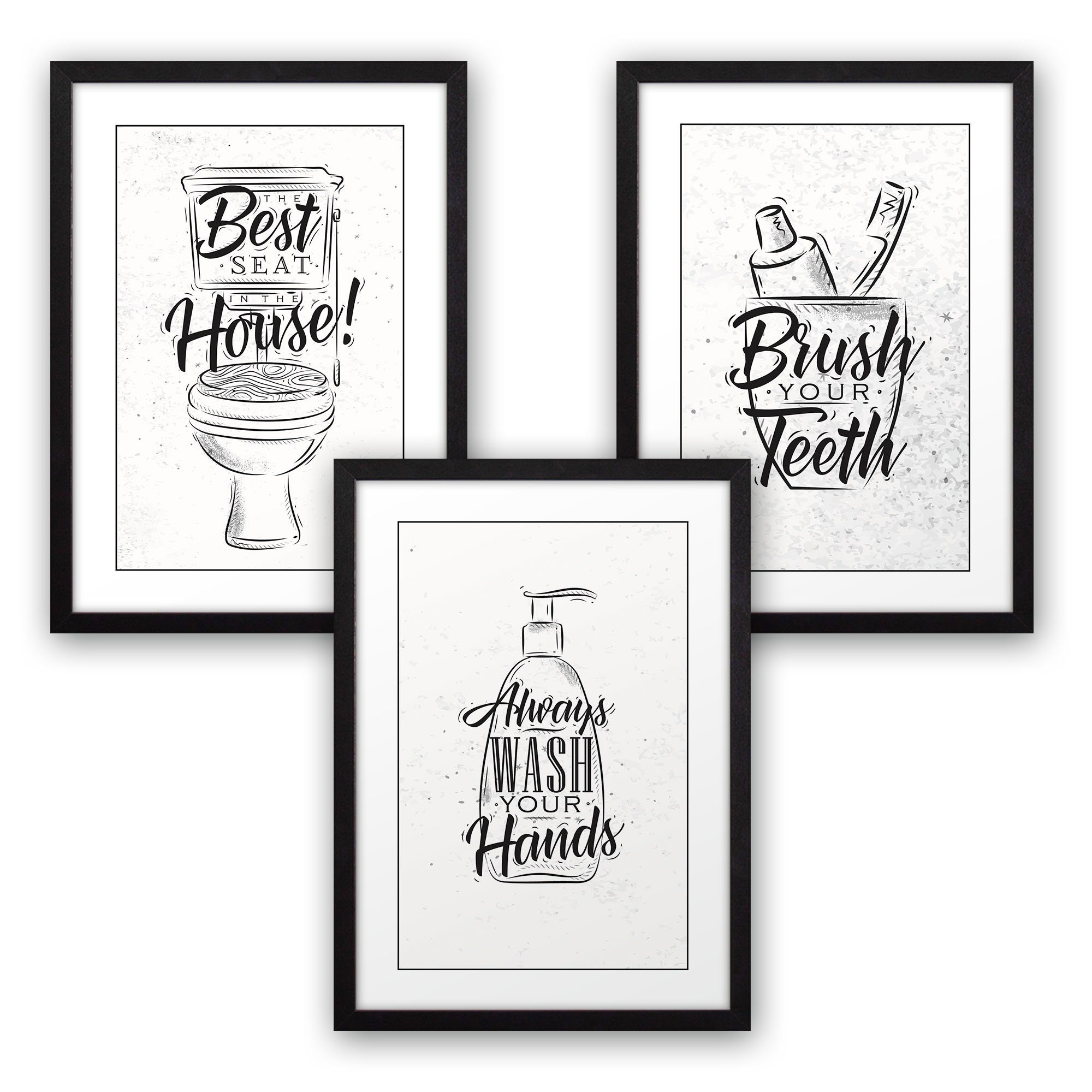 Kreative Feder Poster, WC, Bad, Badezimmer, günstig online kaufen
