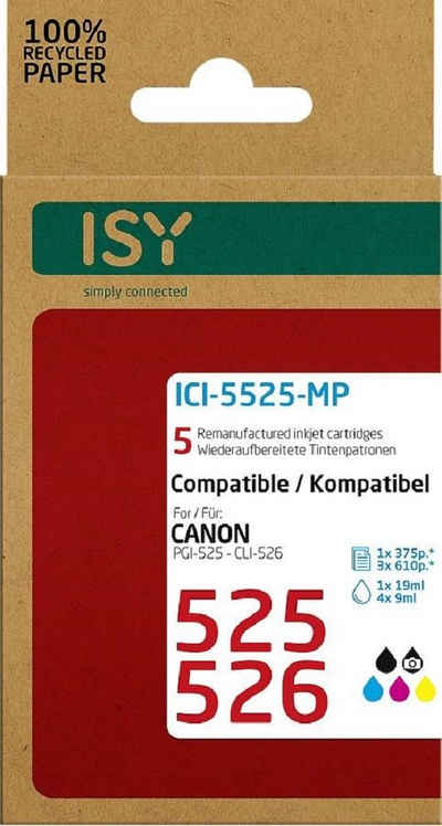 ISY Multipack 5 Canon PGI-525 + CLI-526 Nachfülltinte (x)