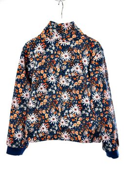 coolismo Sweatshirt Sweater für Mädchen mit Blumen Motivdruck blau Baumwolle, europäische Produktion